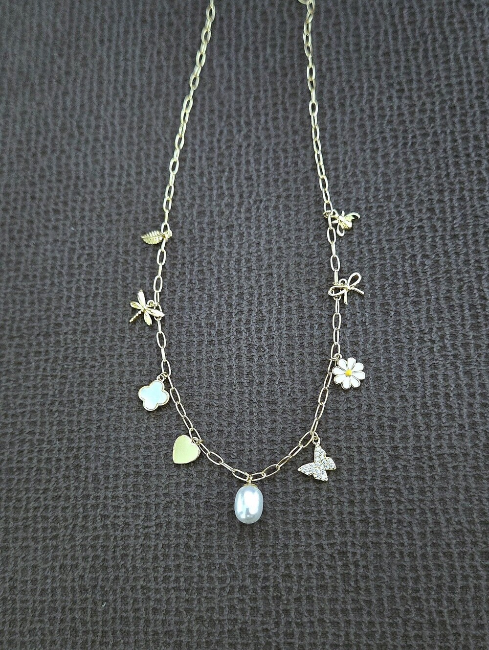 Argento Vivo Dainty Gold💛 Stationary Charms Necklace - NWT